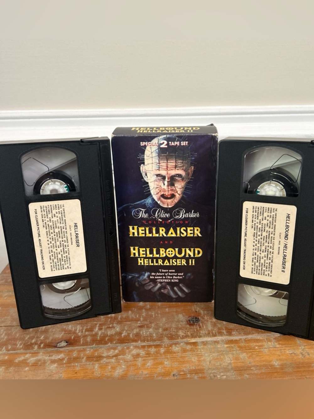 Clive Barker Collection Hellraiser 1 & 2 Hellbound Vintage VHS VCR Tape Box Set
